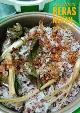 Nasi liwet beras merah