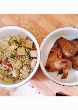 Tumis tauge & Ayam bumbu