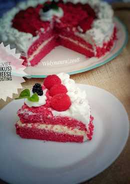 Red velvet cake(kukus) with chesse cream frosting