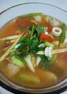 Hot and sour seafood soup