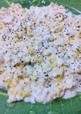 Scramble egg with tofu (menu batita 1y+)