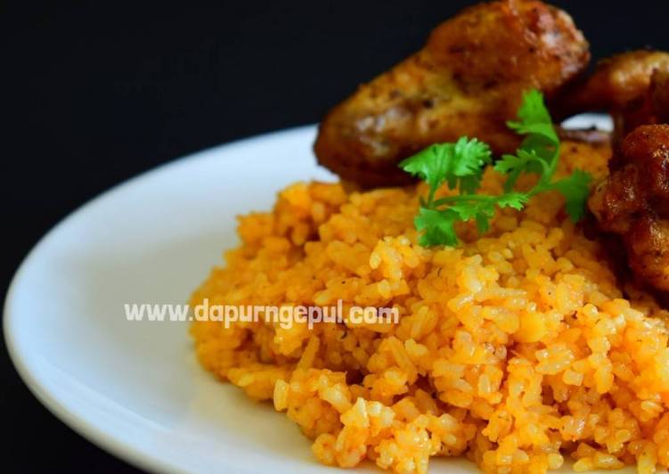 gambar untuk resep makanan Tomato Rice & Curry Chicken (Nasi Tomat Malaysia & Ayam kari)