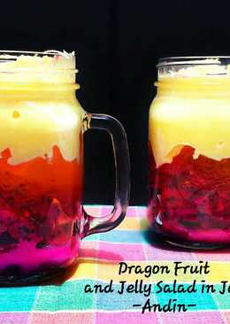 Dragon Fruit and Jelly Salad in Jar