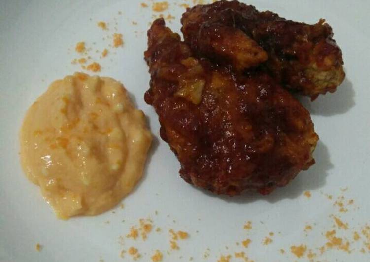 gambar untuk resep makanan Ayam pedas dan saus keju ala richeese