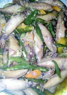 Oseng cumi asin cabe ijo