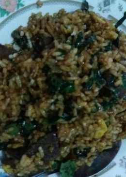 Nasi goreng daun katuk daging sapi sambal terasi