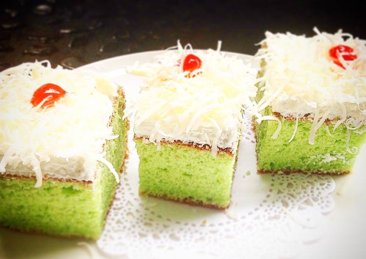 gambar untuk resep makanan Cake potong pandan keju