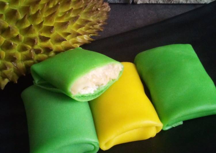 bahan dan cara membuat Pancake durian mini