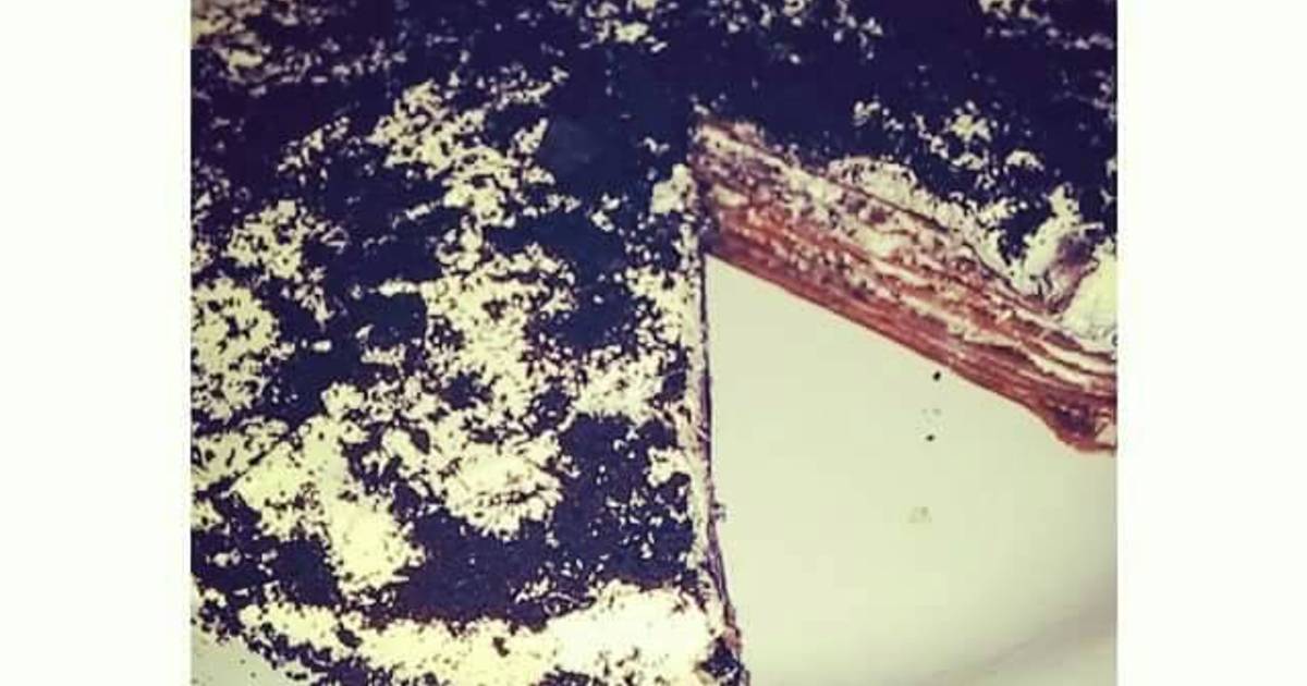 Resep oreo mille crepe cake