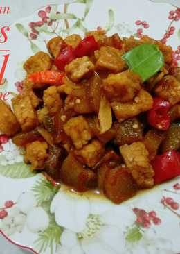 Oseng Kecapan pedas kikil tahu tempe