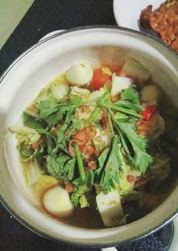 Oseng sawi putih telor puyuh