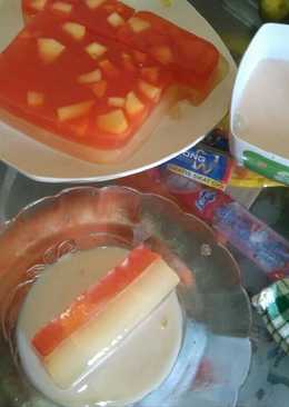 Puding buah #merah putih