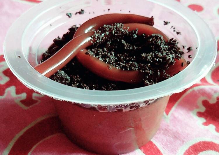 resep makanan Puding Coklat Cacing Tanah