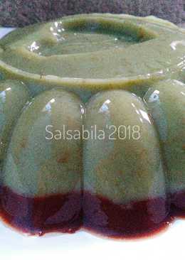 Puding kacang ijo lapis coklat