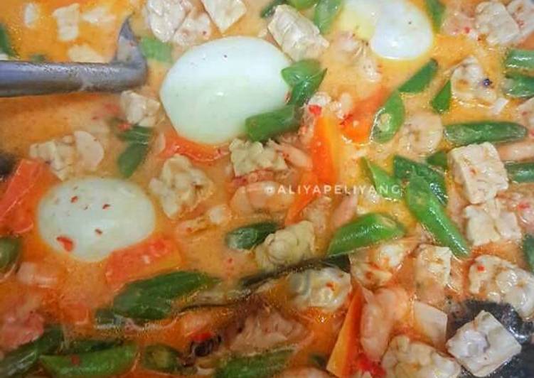 resep lengkap untuk Santan udang dkk (buncis,wortel,tempe&telor)