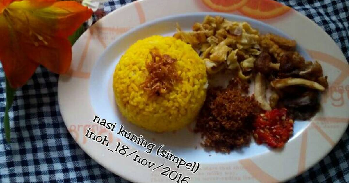 508 resep nasi kuning kukus  enak dan sederhana Cookpad