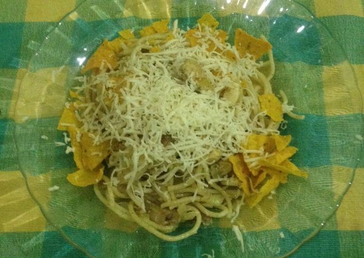 gambar untuk cara membuat Spaghetti Creamy Chicken Mushroom