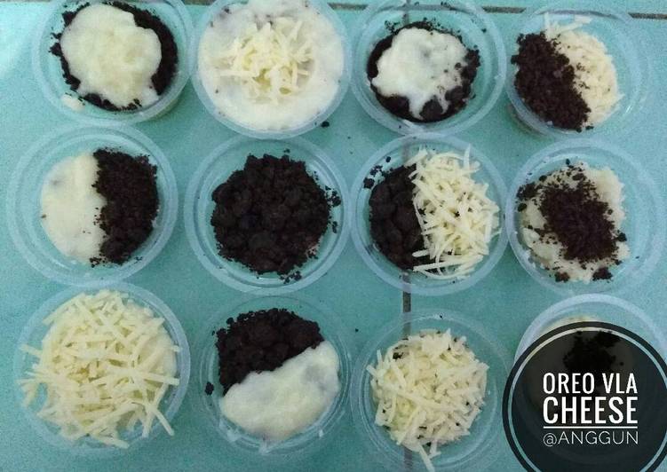 bahan dan cara membuat Oreo Vla Cheese