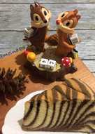 Ogura zebra cake with coconut milk