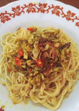 Mie Tongkol Pedas (spaghetti)