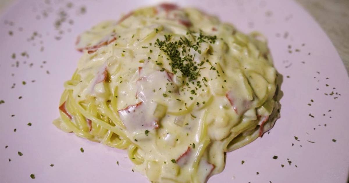 Resep Creamy Spagetti Carbonara (Tanpa Telur) by Natalia Carensa