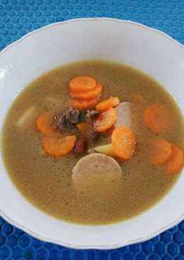 Sup Kacang Merah dengan Daging Sapi dan Galantin