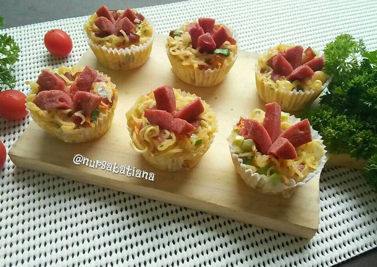 resep masakan Muffin Mie Panggang