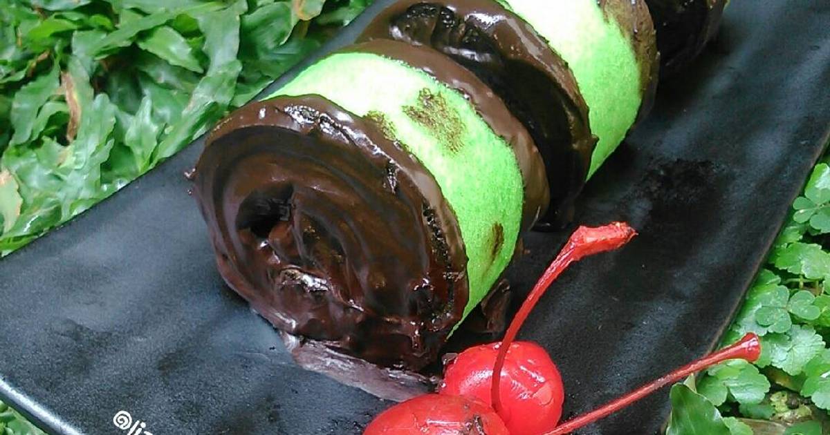 Resep Choco Banana Roll Cake
