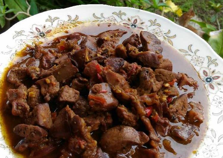 resep lengkap untuk Krengsengan ati ampela ayam