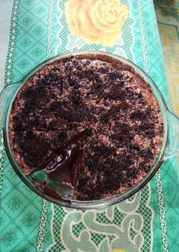 Puding busa fla coklat