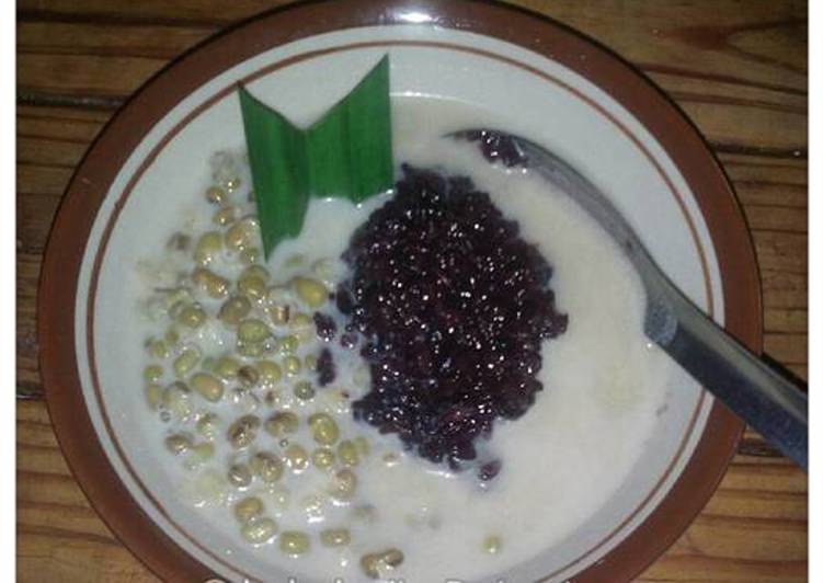 resep Bubur kacang ijo & ketan item