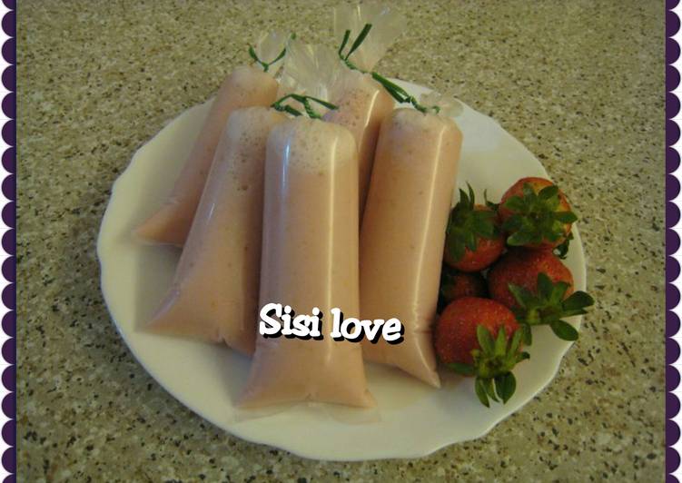 gambar untuk resep makanan Es Lilin Strawberry