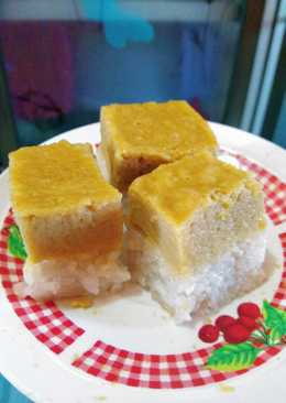 Ketan sarikaya durian(kue talam ketan durian)