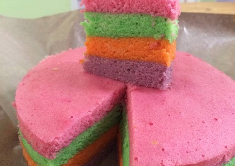 resep masakan Bolu kukus rainbow