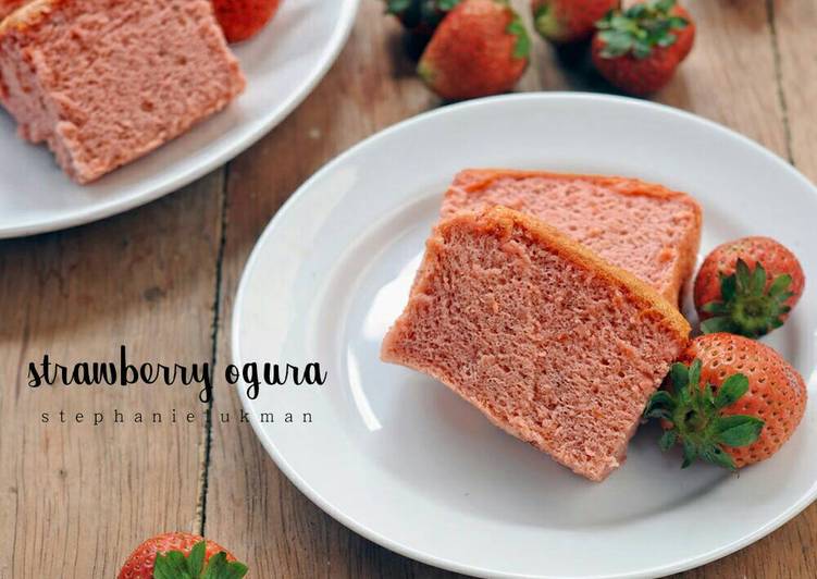 resep masakan Strawberry Ogura / Ogura Stroberi