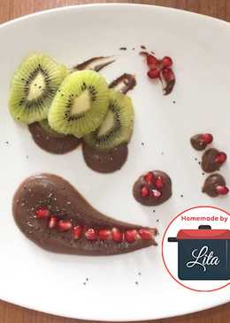 Yogurt dark choco kiwi chia delima (pomegranate)Â #homemadebylita