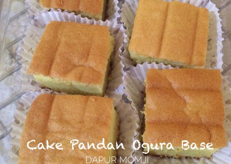gambar untuk cara membuat Cake Pandan Ogura Base