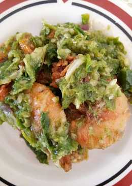 Udang geprek cabe ijo