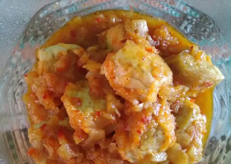 resep lengkap untuk Sambal tahu nanas pedas manis