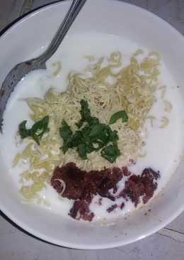 Milk Indomie beef corned