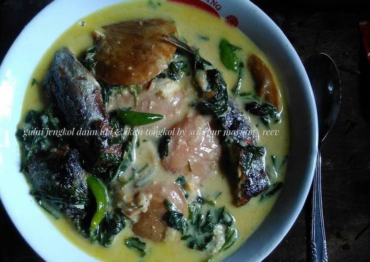 gambar untuk resep Gulai jengkol daun singkong