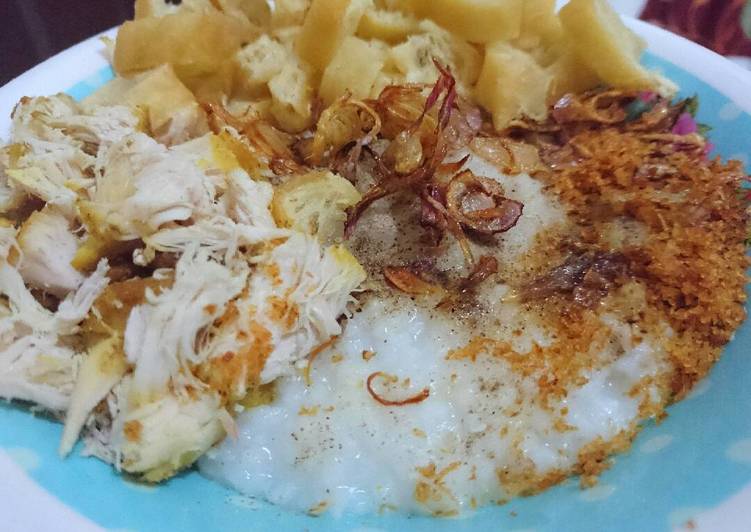 bahan dan cara membuat Homemade Bubur Ayam