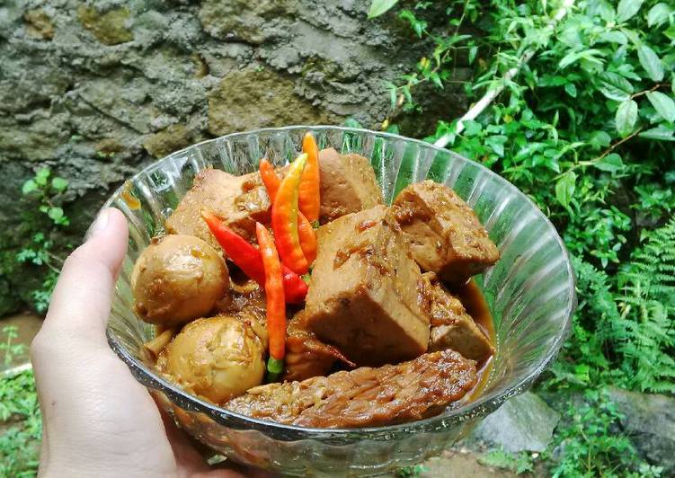 resep makanan Bacem tempe tahu telor