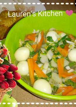 Cap Cay simple Telur Puyuh