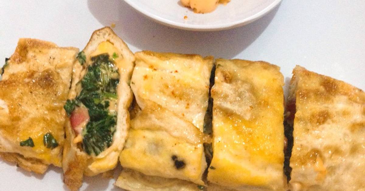 Resep Telur Dadar Bayam Mayo oleh dian kade - Cookpad