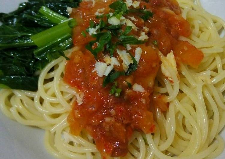 bahan dan cara membuat Spaghetti bolognese