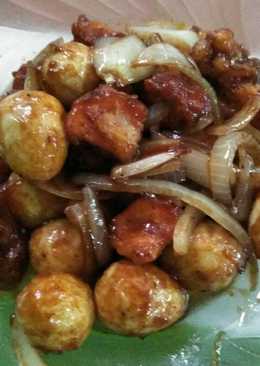 Ayam telur krispi blackpaper