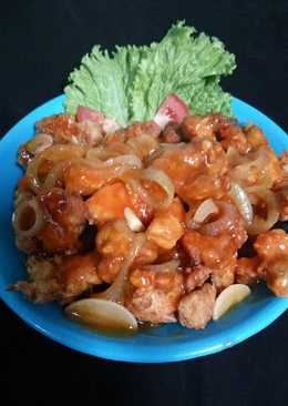 Ayam crispy saus tomat