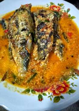Ikan panggang kuah santan pedas