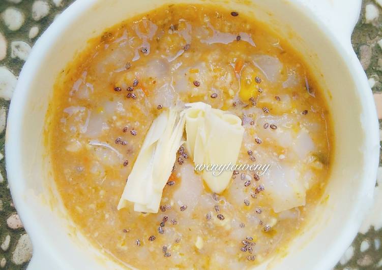 Bubur Garut Sapi Pokcoy (mpasi 7bulan) foto resep utama